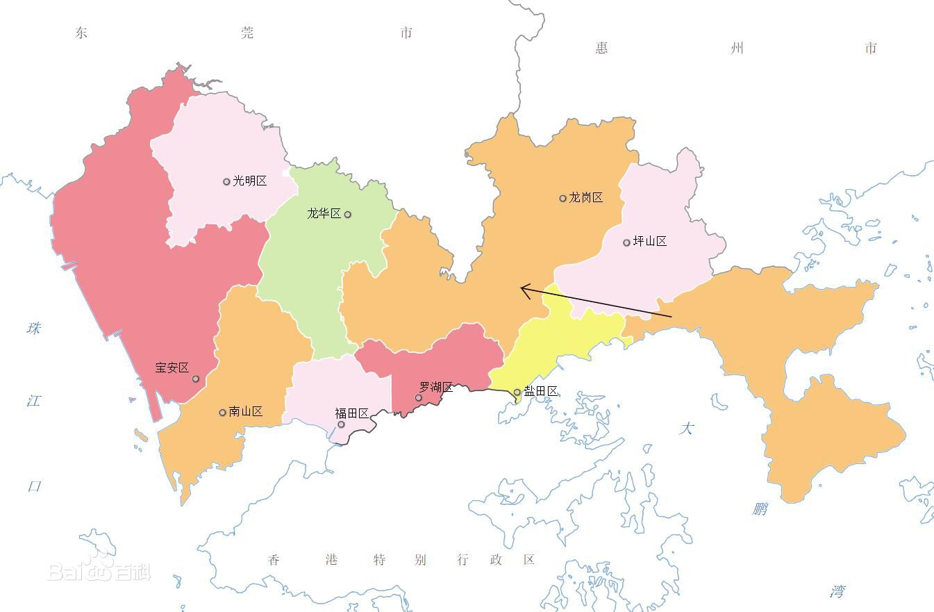 深圳行政区划图